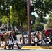 U.S. Marine Corps Mounted Color Guard participates in the Cody Stampede