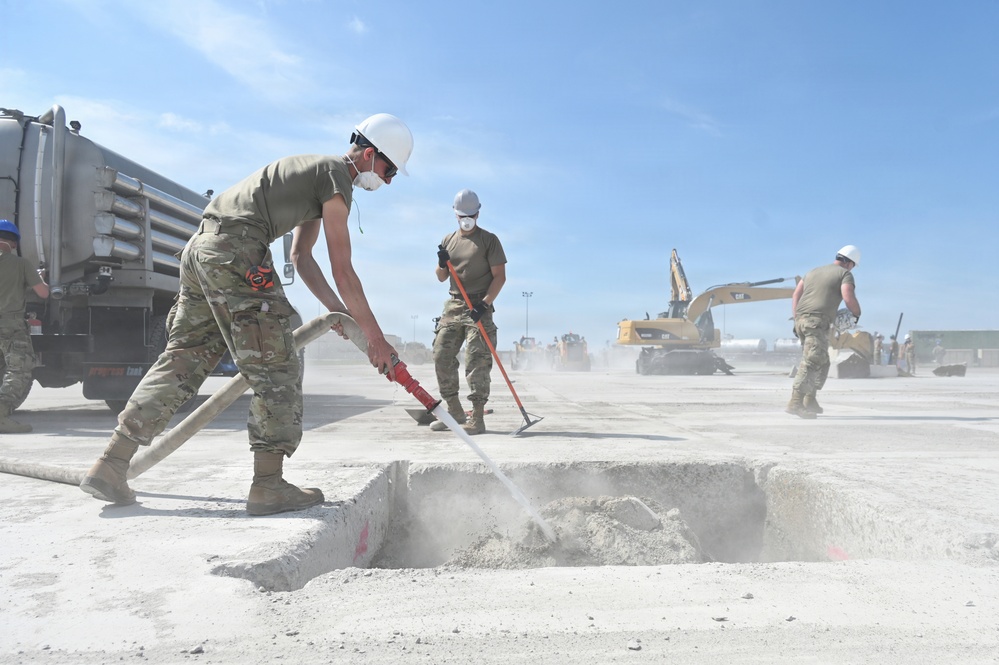 119th Wing Airmen Add Water to Flowable Fill