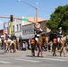 U.S. Marine Corps Mounted Color Guard participates in the Cody Stampede