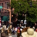 U.S. Marine Corps Mounted Color Guard participates in the Cody Stampede