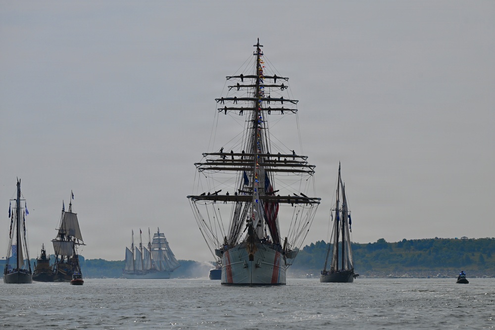 Boston holds Parade of Sail in the harbor for Sail 250