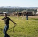 U.S. Marine Corps Mounted Color Guard participates in the Cody Stampede