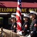 U.S. Marine Corps Mounted Color Guard participates in the Cody Stampede