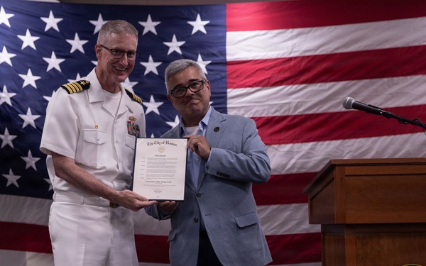 U.S. Navy Reception Ceremony aboard USS Arlington (LPD 24)