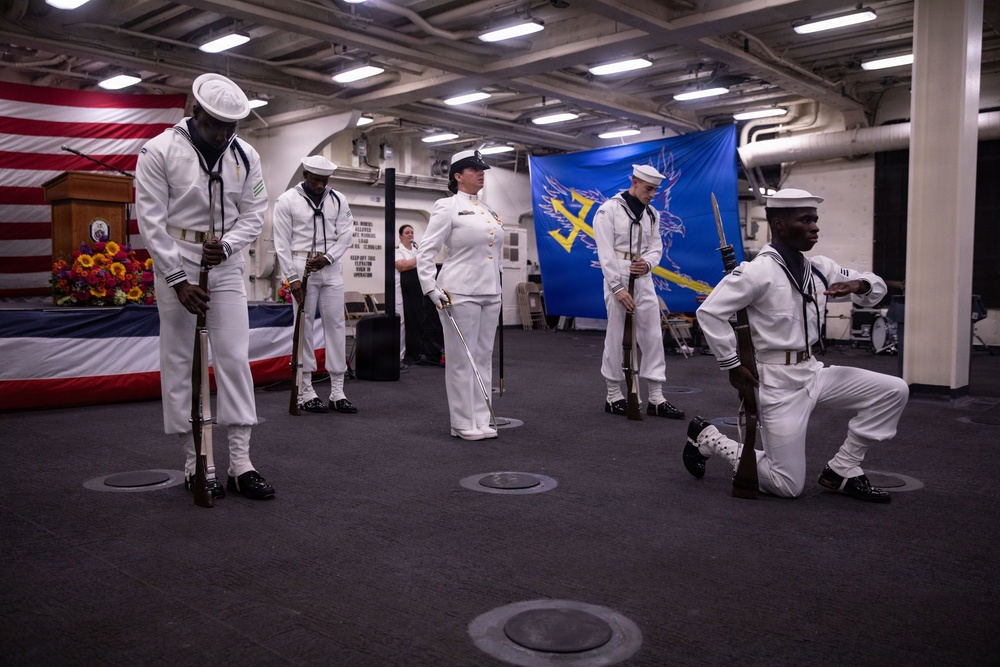 U.S. Navy Reception Ceremony aboard USS Arlington (LPD 24)