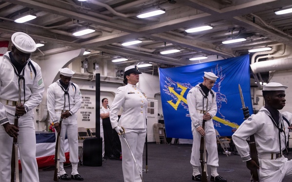 U.S. Navy Reception Ceremony aboard USS Arlington (LPD 24)