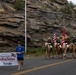 U.S. Marine Corps Mounted Color Guard participates in the Rooftop Rodeo