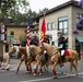 U.S. Marine Corps Mounted Color Guard participates in the Rooftop Rodeo