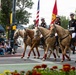 U.S. Marine Corps Mounted Color Guard participates in the Rooftop Rodeo