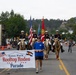 U.S. Marine Corps Mounted Color Guard participates in the Rooftop Rodeo