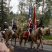 U.S. Marine Corps Mounted Color Guard participates in the Rooftop Rodeo