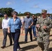 U.S. Navy Capt. Steven Sherman welcomes staff delegates to the humanitarian assistance and disaster relief camp