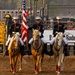U.S. Marine Corps Mounted Color Guard participates in the Rooftop Rodeo