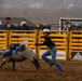 U.S. Marine Corps Mounted Color Guard participates in the Rooftop Rodeo