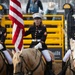 U.S. Marine Corps Mounted Color Guard participates in the Rooftop Rodeo