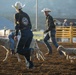 U.S. Marine Corps Mounted Color Guard participates in the Rooftop Rodeo