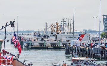 Coast Guard Cutter Eagle Participates in Sail Boston Parade of Sail
