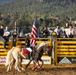 U.S. Marine Corps Mounted Color Guard participates in the Rooftop Rodeo
