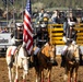 U.S. Marine Corps Mounted Color Guard participates in the Rooftop Rodeo
