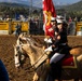U.S. Marine Corps Mounted Color Guard participates in the Rooftop Rodeo