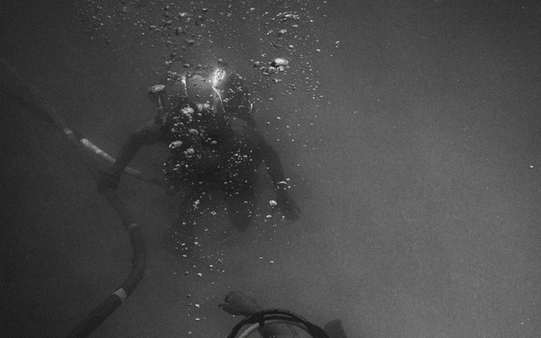 U.S. Navy and Royal New Zealand Navy divers conduct salvage training