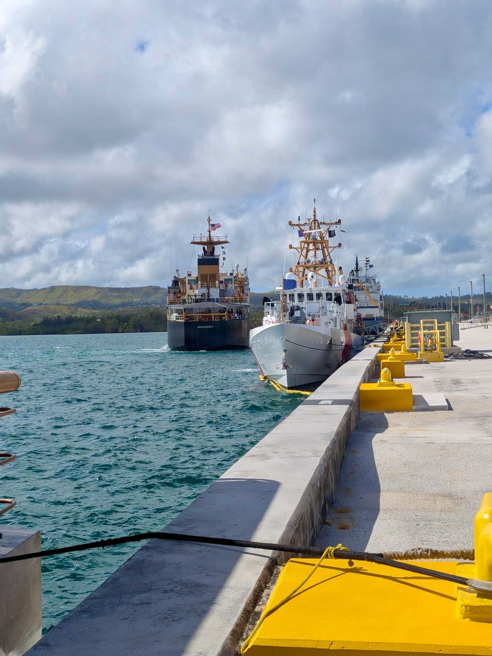U.S. Coast Guard cutters in Apra Harbor after Super Typhoon Bavi