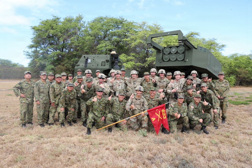 U.S. and Japanese forces gather during RIMPAC 2026 opening ceremony