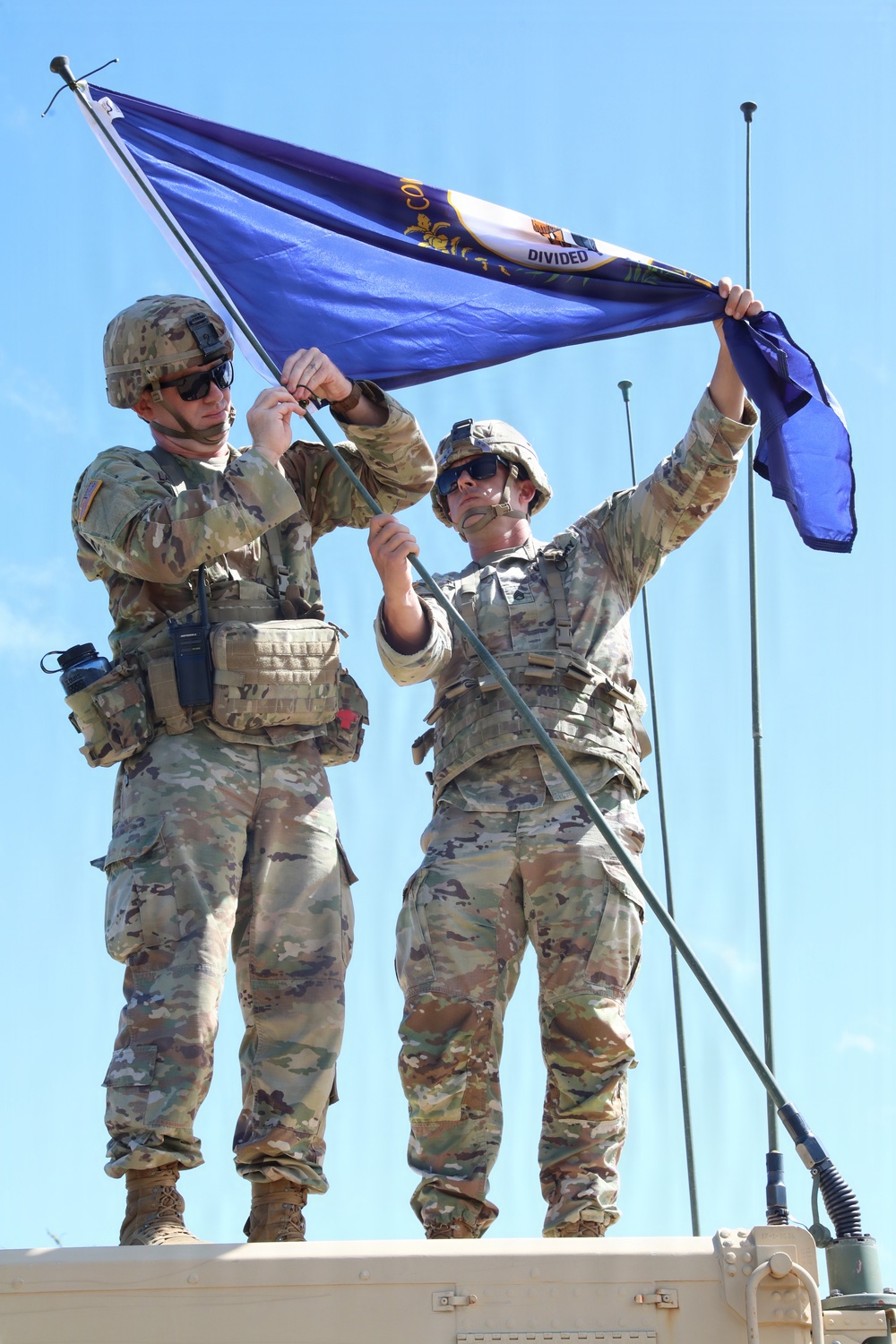 Kentucky National Guard Soldiers display state flag during RIMPAC 2026