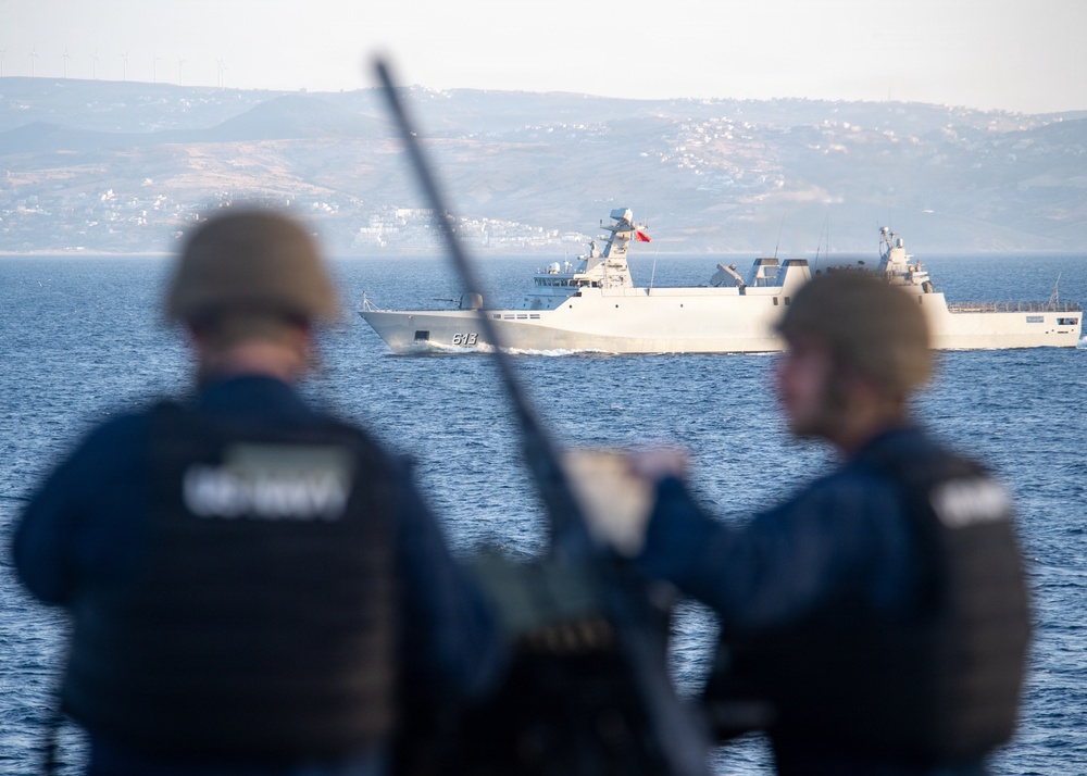 USS Mount Whitney Transits Strait of Gibraltar