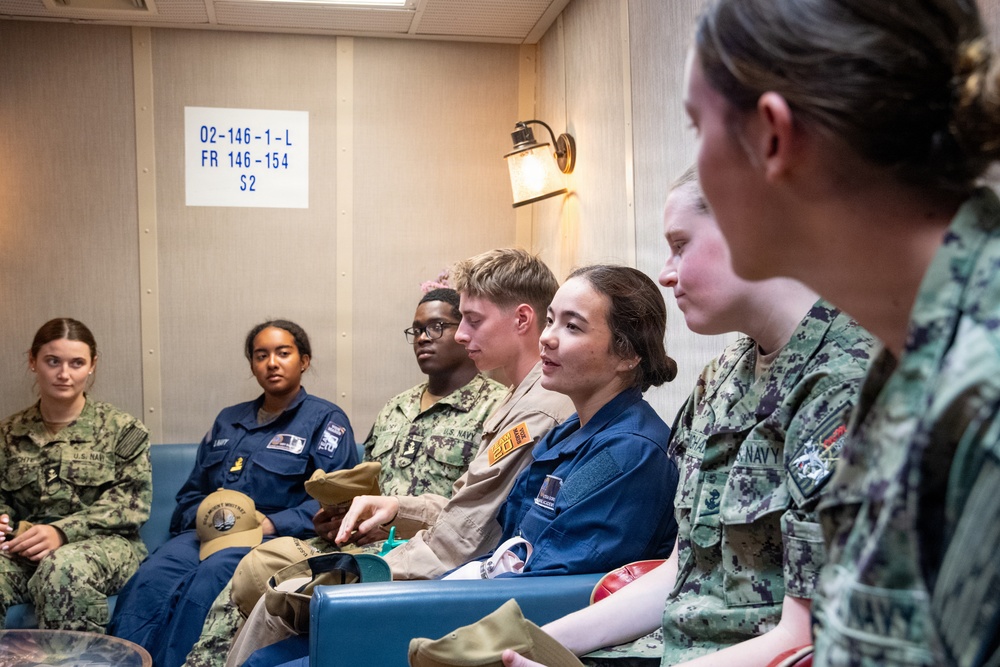 Midshipmen Visit USS Oscar Austin in Rota, Spain