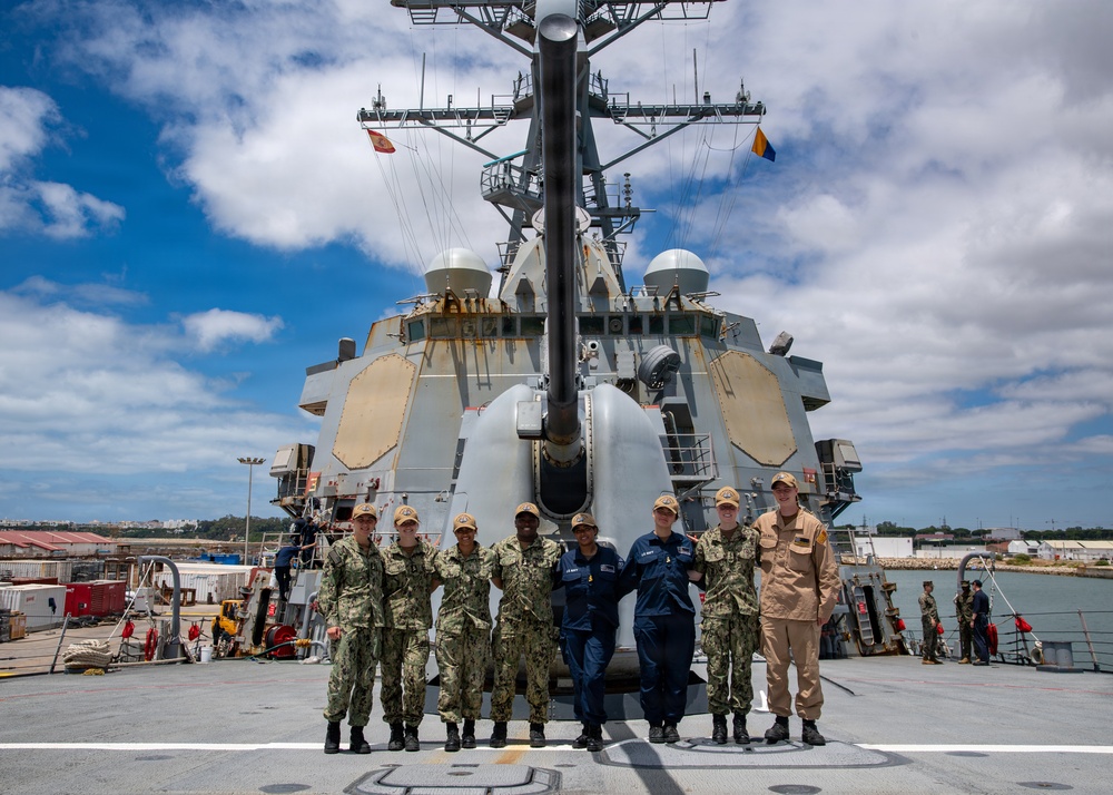 Midshipmen Visit USS Oscar Austin in Rota, Spain