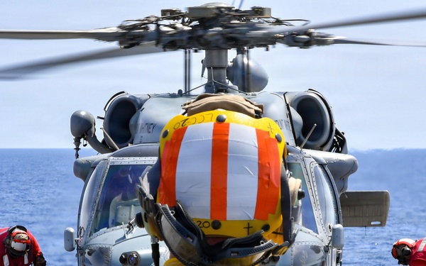 USS Mount Whitney Midhshipmen Helicopter Ride