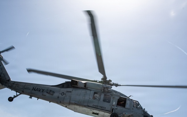 USS Mount Whitney Midhshipmen Helicopter Ride