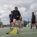 U.S. and U.K. soldiers participate in Armed Forces Entertainment All-Star Soccer Tour