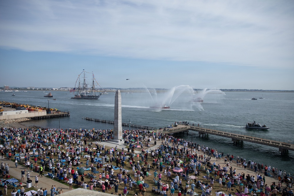 USS Constitution Leads Sail250 Boston Parade of Sail