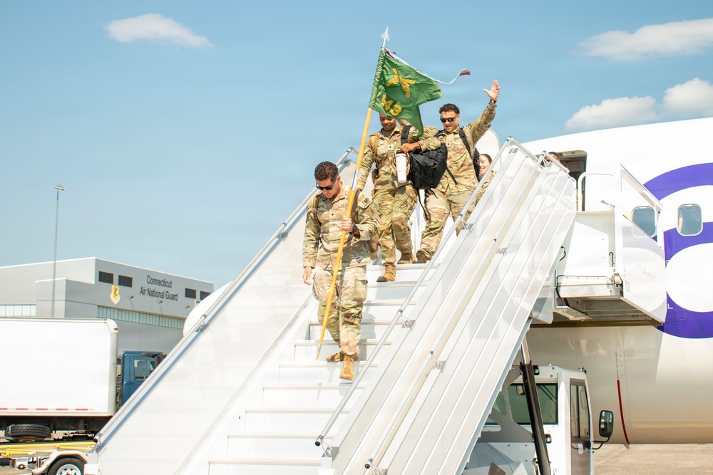 Familes and Friends welcome the 643rd Military Police Company