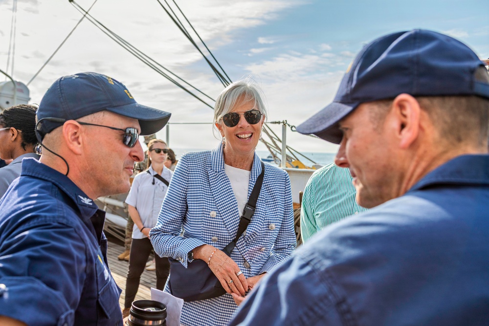 Coast Guard Cutter Eagle Participates in Sail Boston Parade of Sail