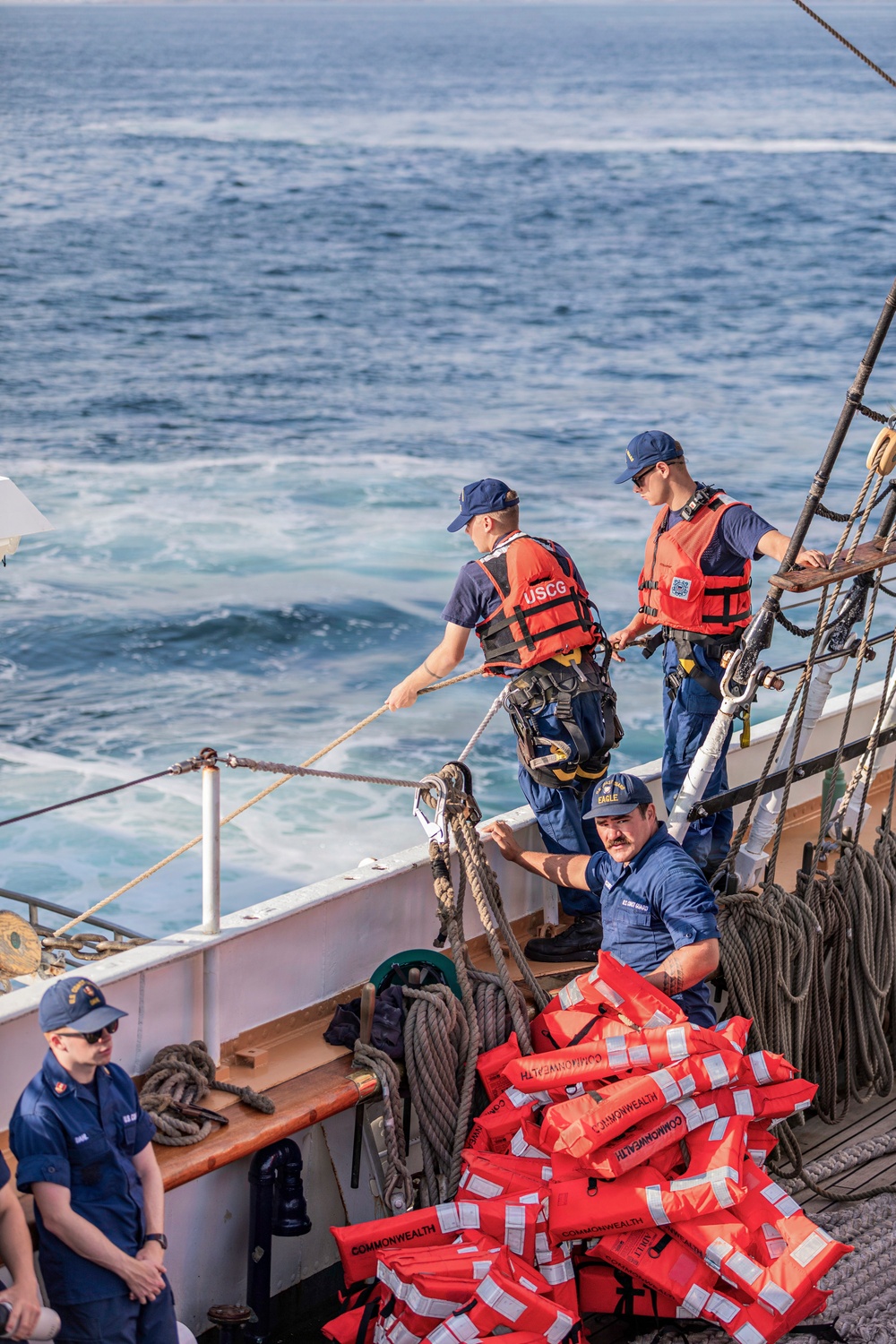Coast Guard Cutter Eagle Participates in Sail Boston Parade of Sail