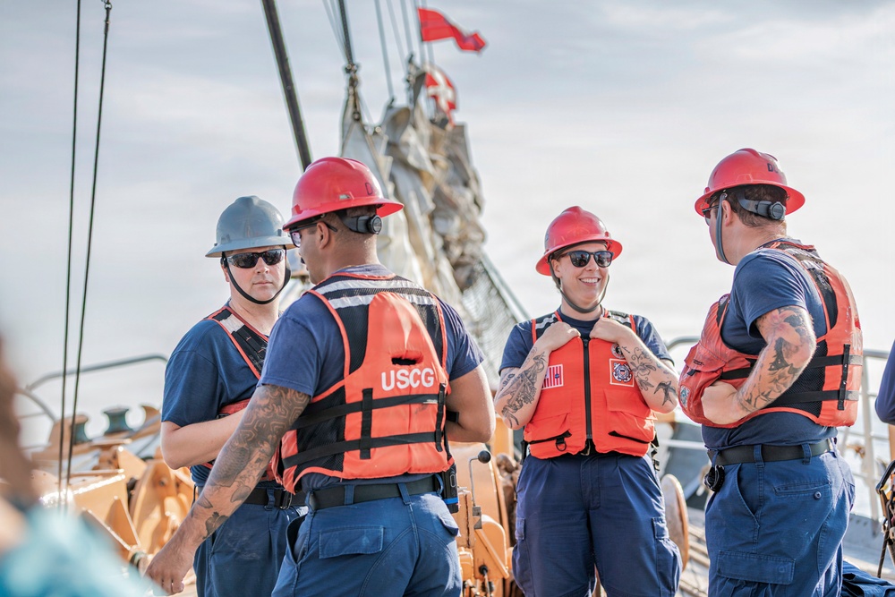 Coast Guard Cutter Eagle Participates in Sail Boston Parade of Sail