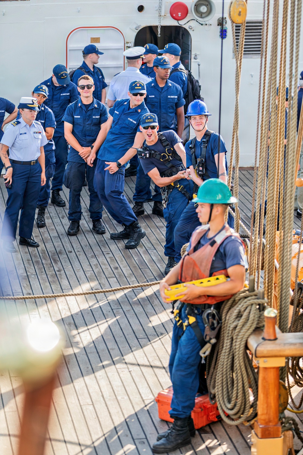 Coast Guard Cutter Eagle Participates in Sail Boston Parade of Sail