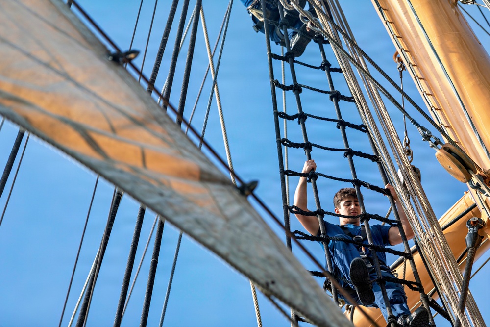 Coast Guard Cutter Eagle Participates in Sail Boston Parade of Sail