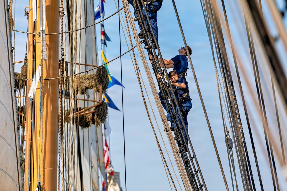 Coast Guard Cutter Eagle Participates in Sail Boston Parade of Sail