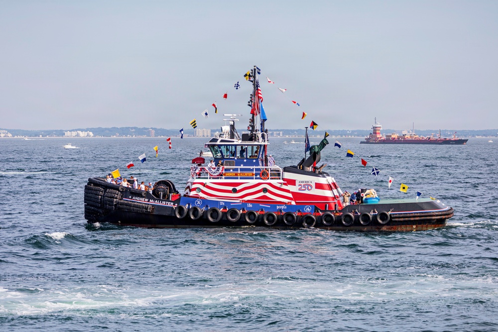 Coast Guard Cutter Eagle Participates in Sail Boston Parade of Sail