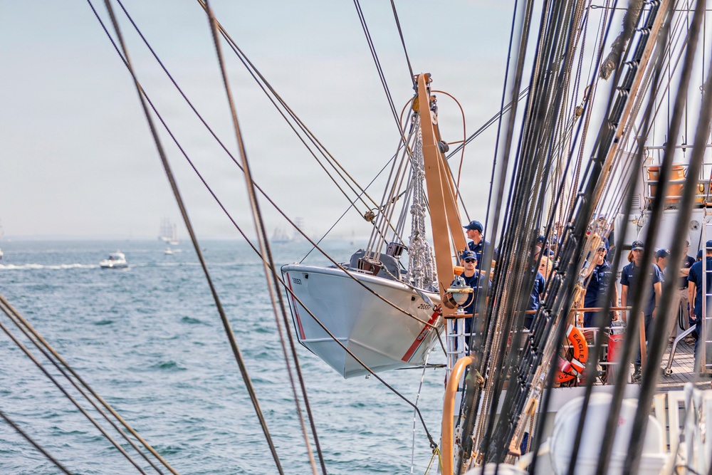 Coast Guard Cutter Eagle Participates in Sail Boston Parade of Sail
