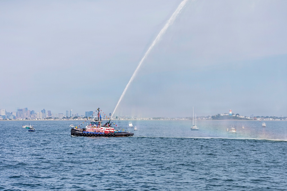 Coast Guard Cutter Eagle Participates in Sail Boston Parade of Sail