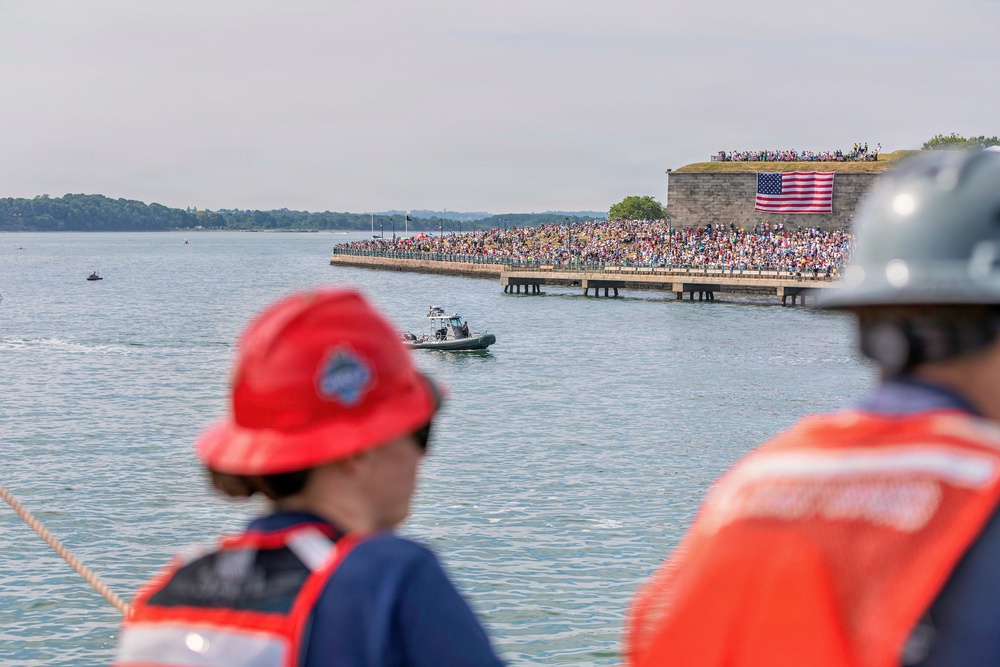 Coast Guard Cutter Eagle Participates in Sail Boston Parade of Sail