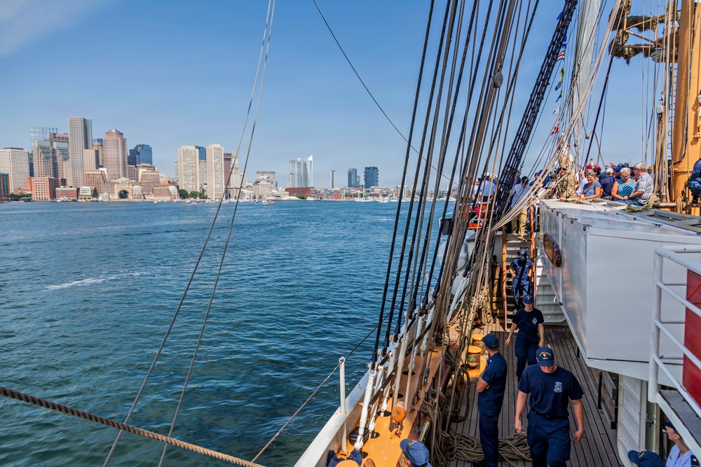 Coast Guard Cutter Eagle Participates in Sail Boston Parade of Sail