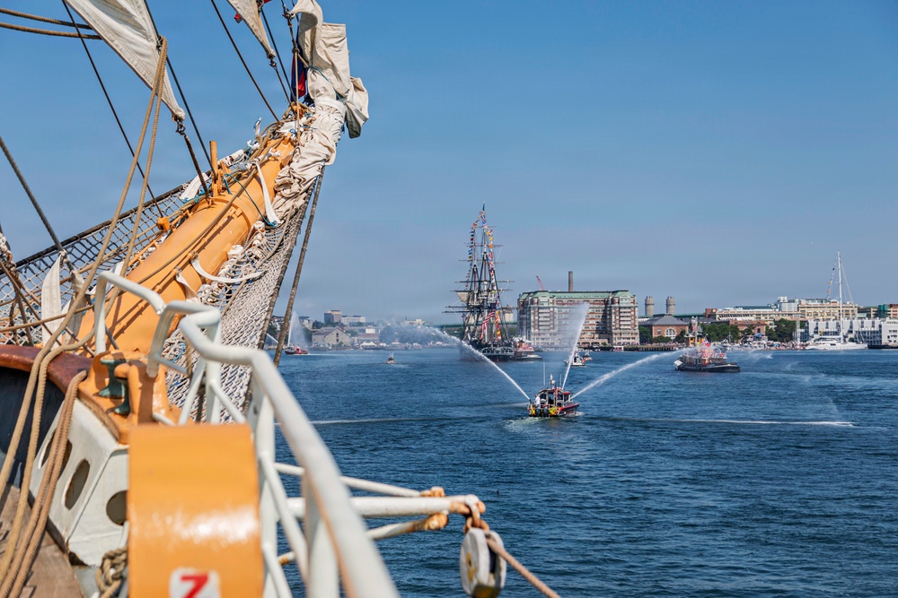 Coast Guard Cutter Eagle Participates in Sail Boston Parade of Sail