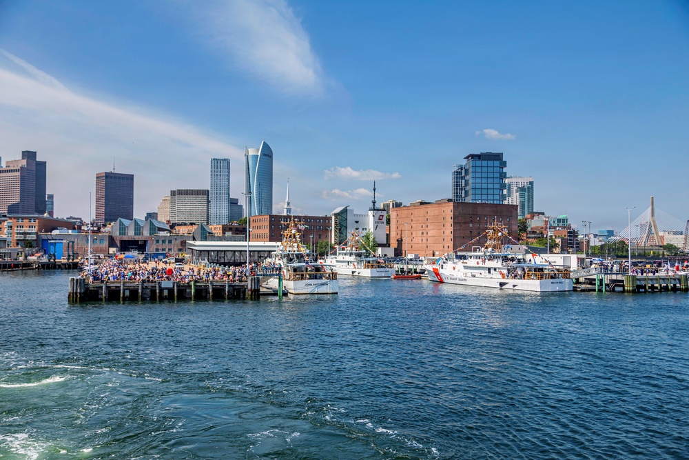 Coast Guard Cutter Eagle Participates in Sail Boston Parade of Sail