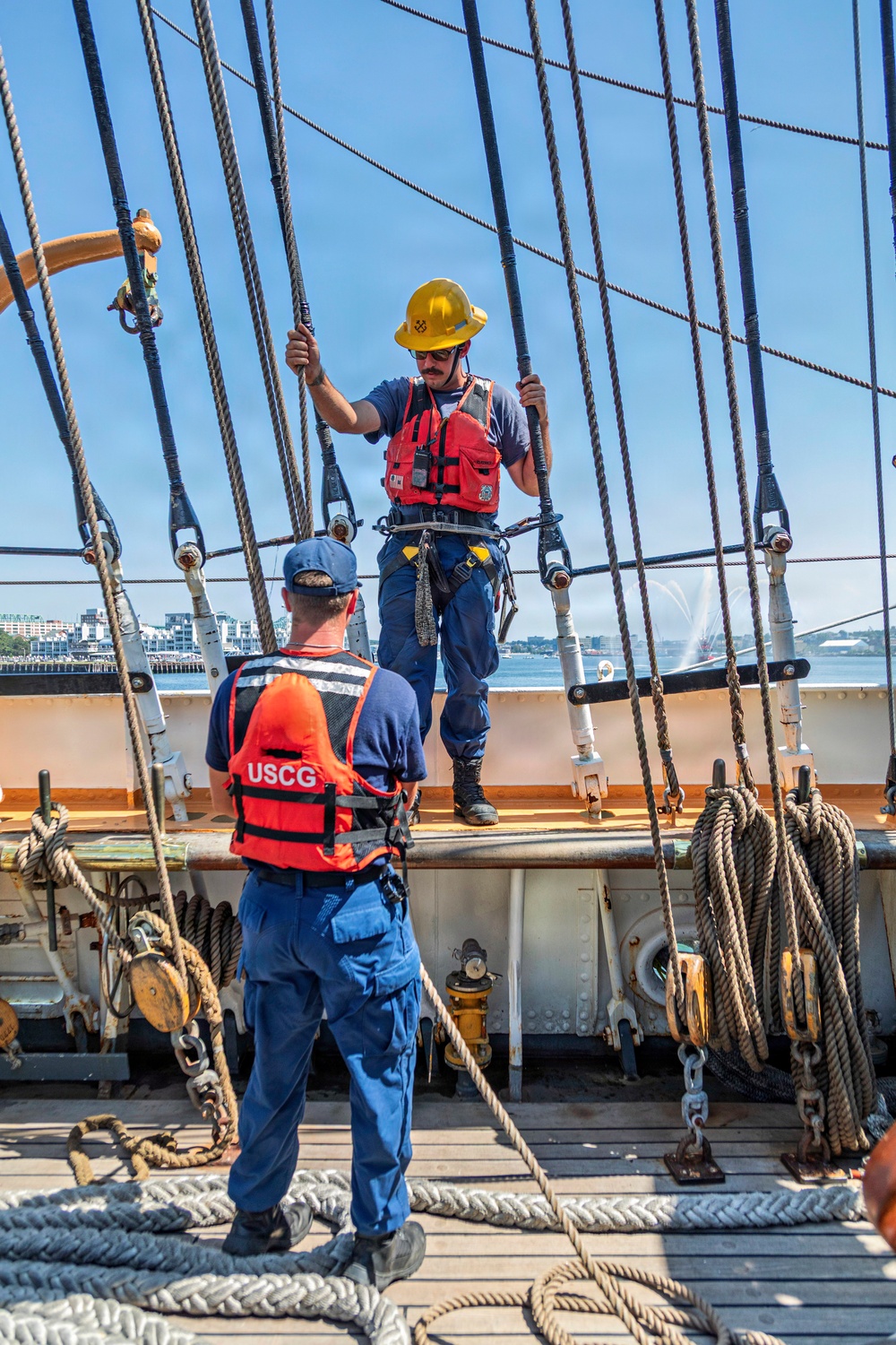 Coast Guard Cutter Eagle Participates in Sail Boston Parade of Sail